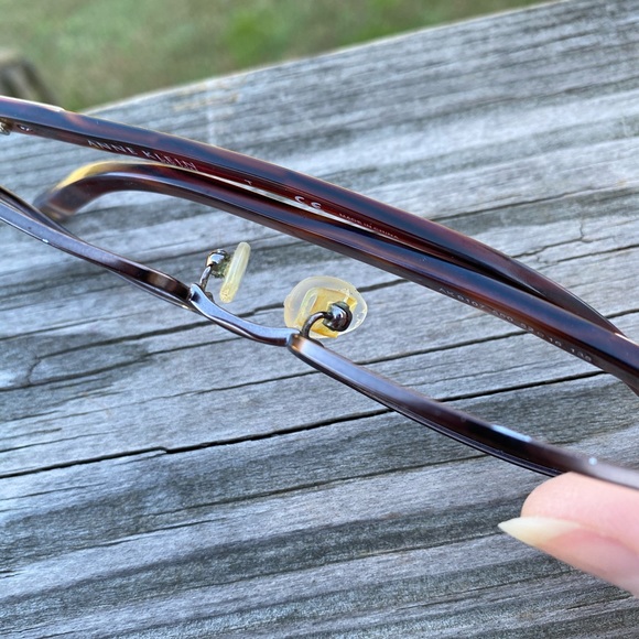 Anne Klein glasses metal rim frames red tortoise color AK9107 - Picture 4 of 12